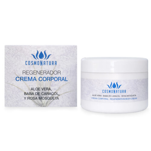 Crema corporal regeneradora con Aloe Vera, baba de caracol y rosa mosqueta