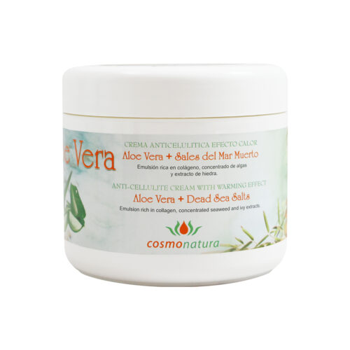 Anti-cellulite cream with a warming effect, containing Aloe Vera and Dead Sea salts
