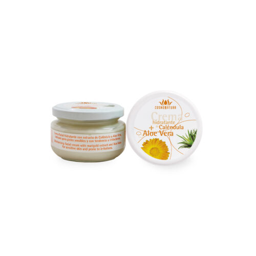 Crema facial hidratante con caléndula y Aloe Vera piel sensible