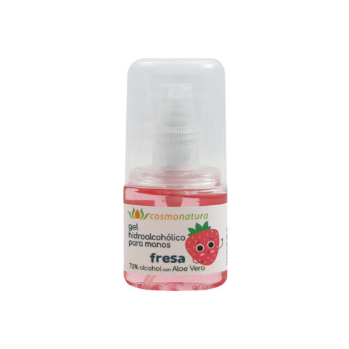 Gel hidroalcohólico para manos con Fresa